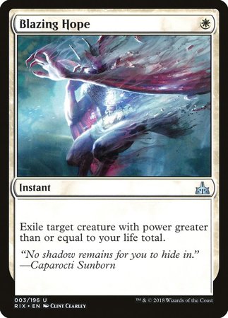 Blazing Hope [Rivals of Ixalan] | Good Games Cannington
