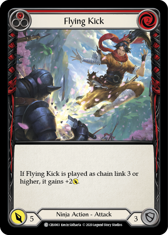 Flying Kick (Red) [CRU063] 1st Edition Normal | Good Games Cannington