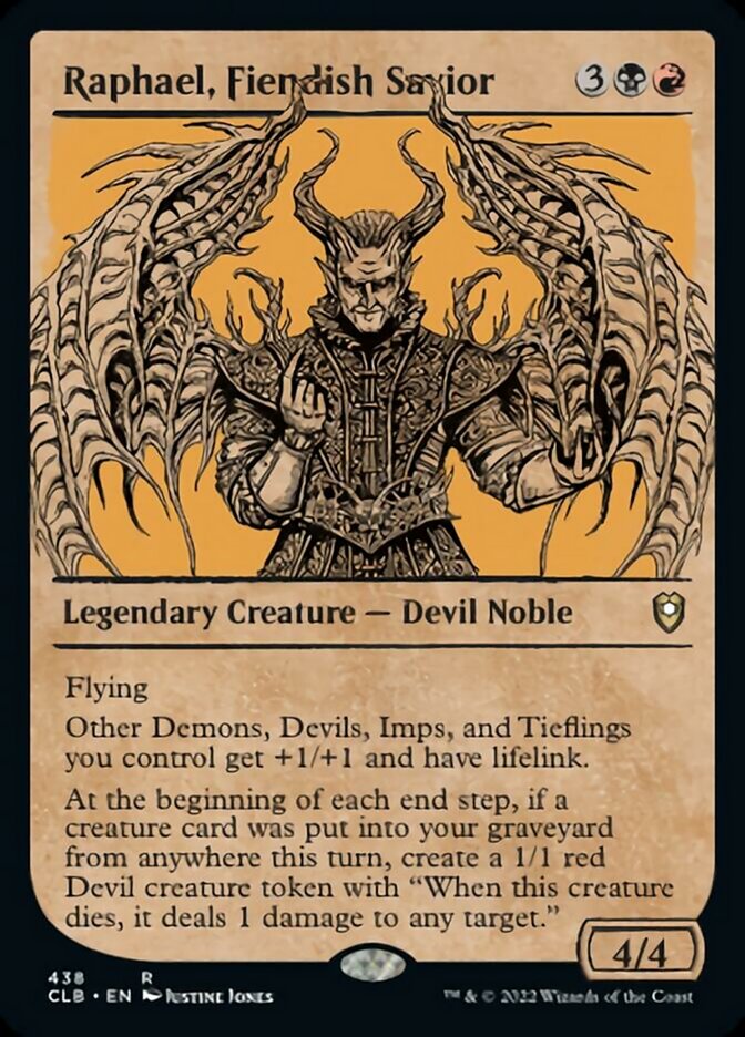 Raphael, Fiendish Savior (Showcase) [Commander Legends: Battle for Baldur's Gate] | Good Games Cannington
