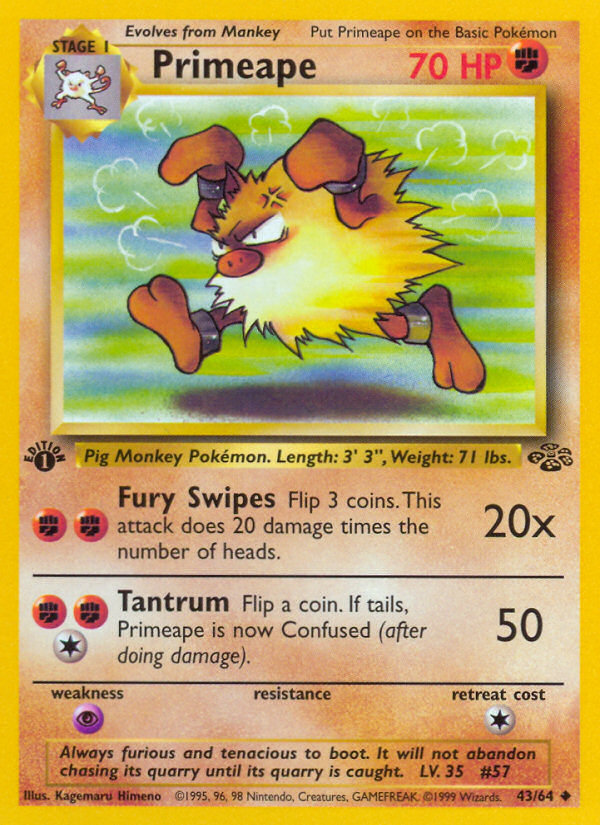 Primeape (43/64) [Jungle 1st Edition] | Good Games Cannington