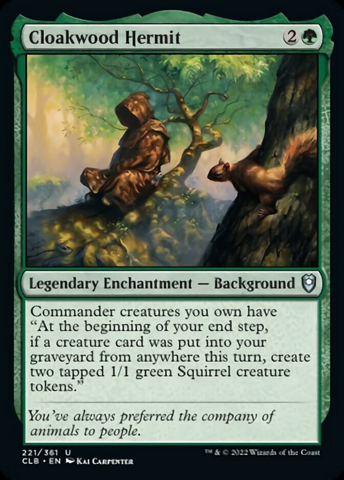 Cloakwood Hermit [Commander Legends: Battle for Baldur's Gate] | Good Games Cannington