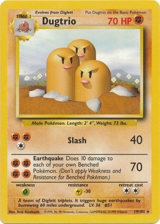 Dugtrio (19/102) [Base Set Unlimited] | Good Games Cannington