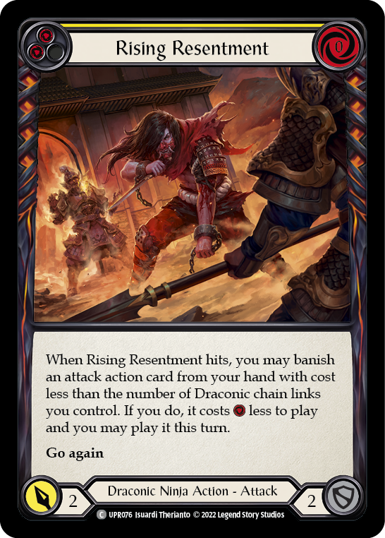 Rising Resentment (Yellow) [UPR076] (Uprising)  Rainbow Foil | Good Games Cannington