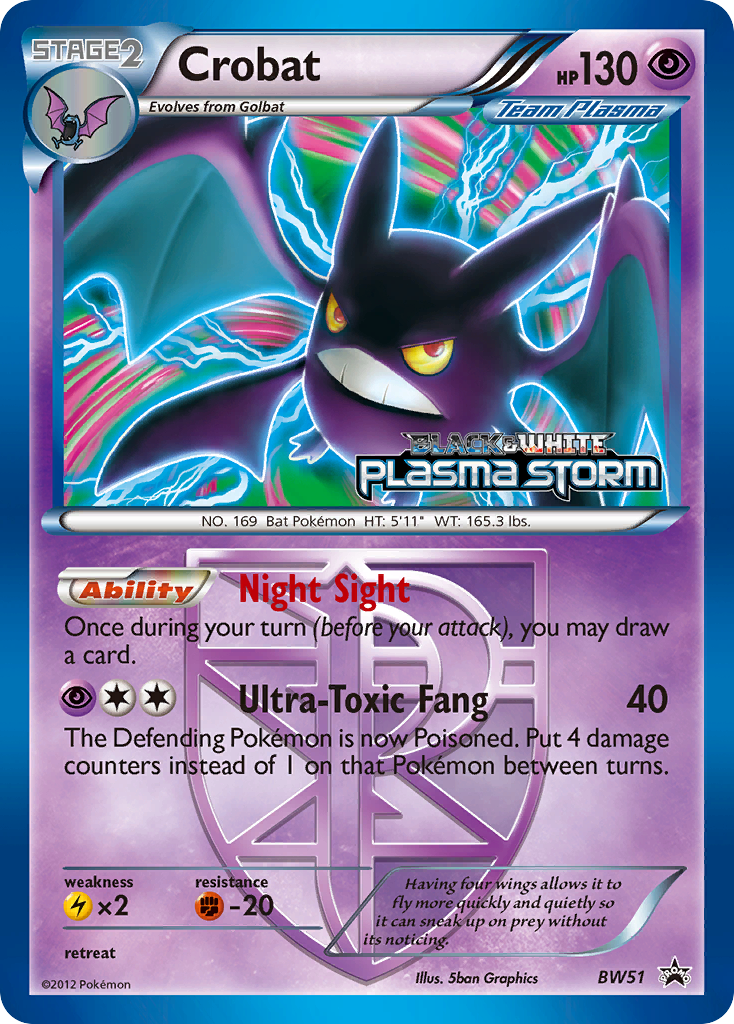 Crobat (BW51) [Black & White: Black Star Promos] | Good Games Cannington