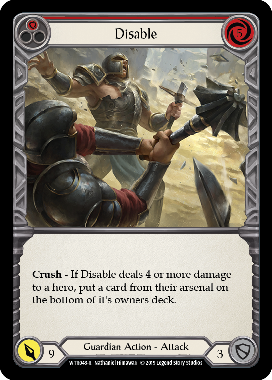 Disable (Red) [WTR048-R] Alpha Print Rainbow Foil | Good Games Cannington