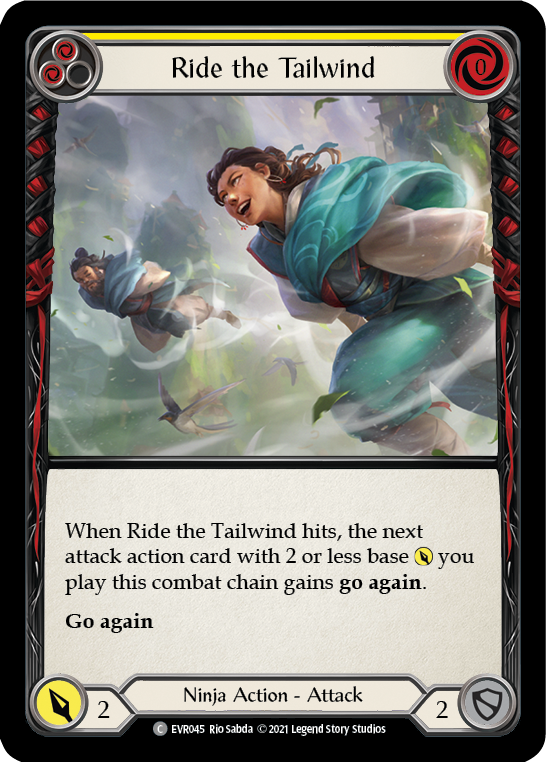 Ride the Tailwind (Yellow) [EVR045] (Everfest)  1st Edition Rainbow Foil | Good Games Cannington
