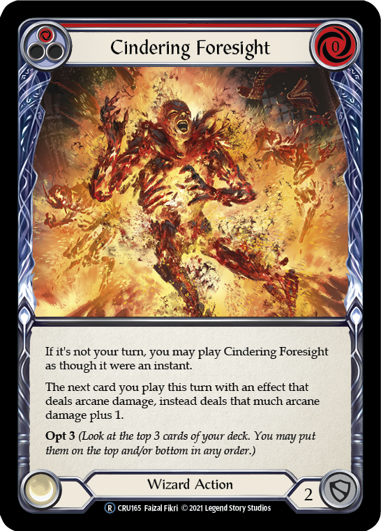 Cindering Foresight (Red) [U-CRU165] Unlimited Normal | Good Games Cannington