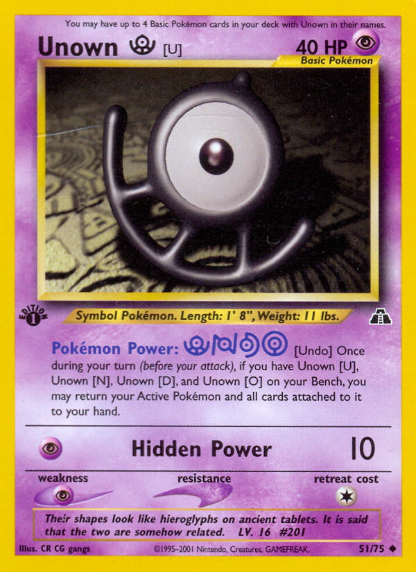 Unown [U] (51/75) [Neo Discovery 1st Edition] | Good Games Cannington