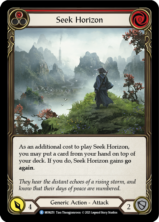 Seek Horizon (Red) [MON251-RF] 1st Edition Rainbow Foil | Good Games Cannington