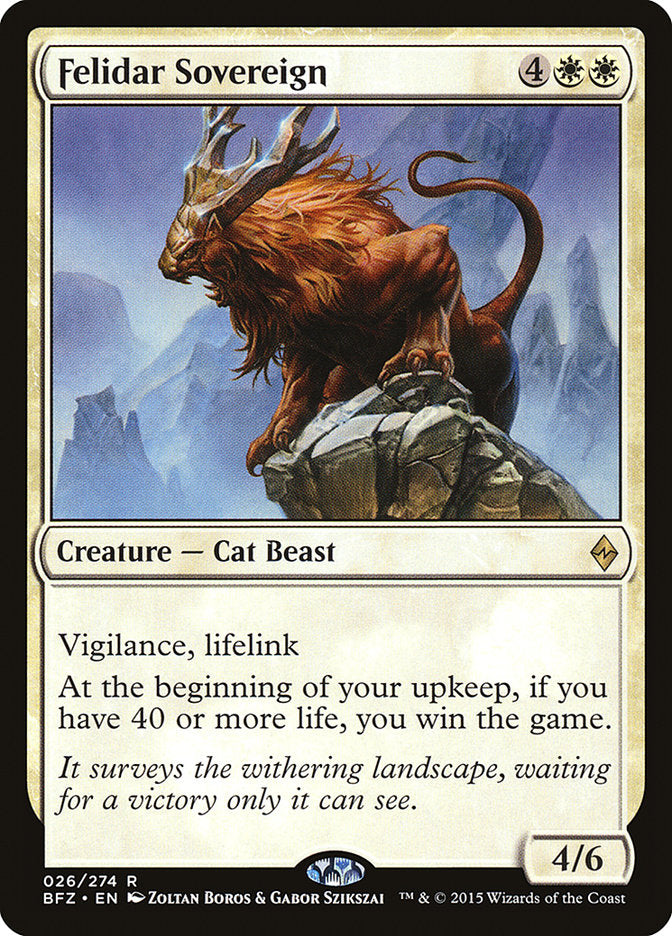 Felidar Sovereign [Battle for Zendikar] | Good Games Cannington