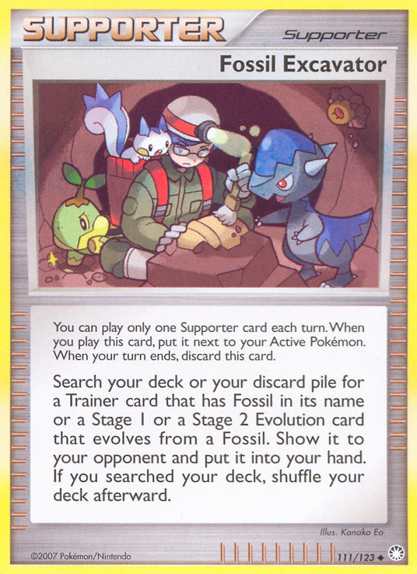 Fossil Excavator (111/123) [Diamond & Pearl: Mysterious Treasures] | Good Games Cannington
