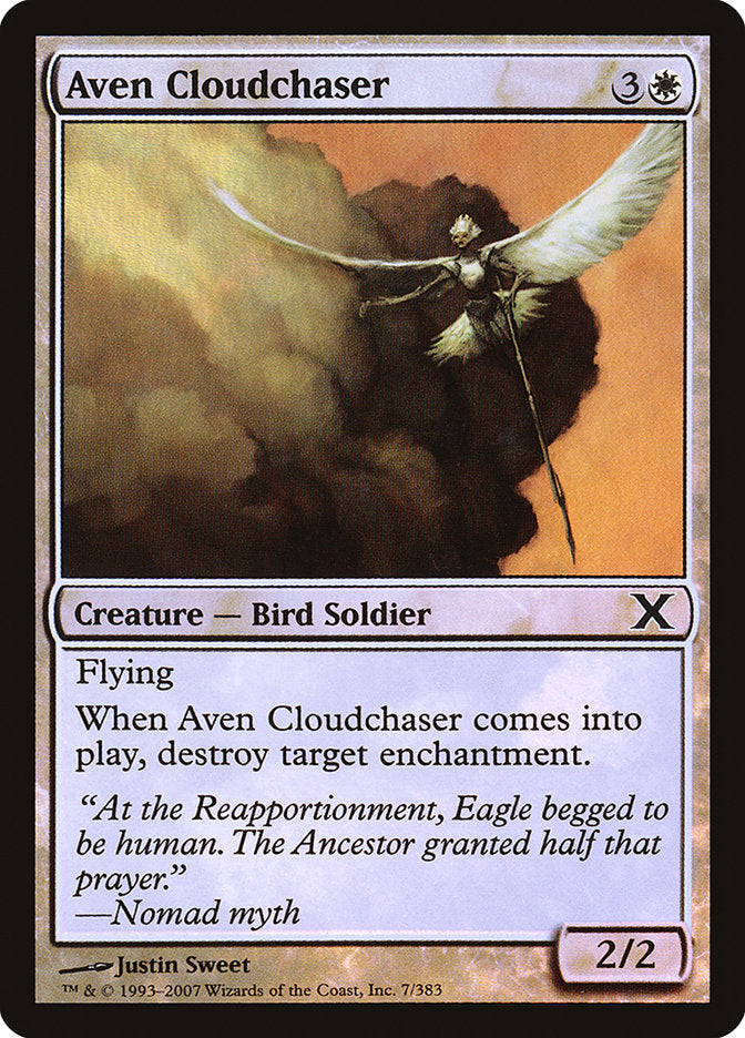 Aven Cloudchaser (Premium Foil) [Tenth Edition] | Good Games Cannington