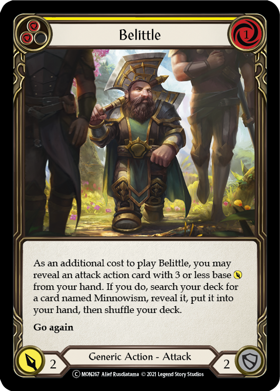 Belittle (Yellow) [U-MON267-RF] Unlimited Rainbow Foil | Good Games Cannington