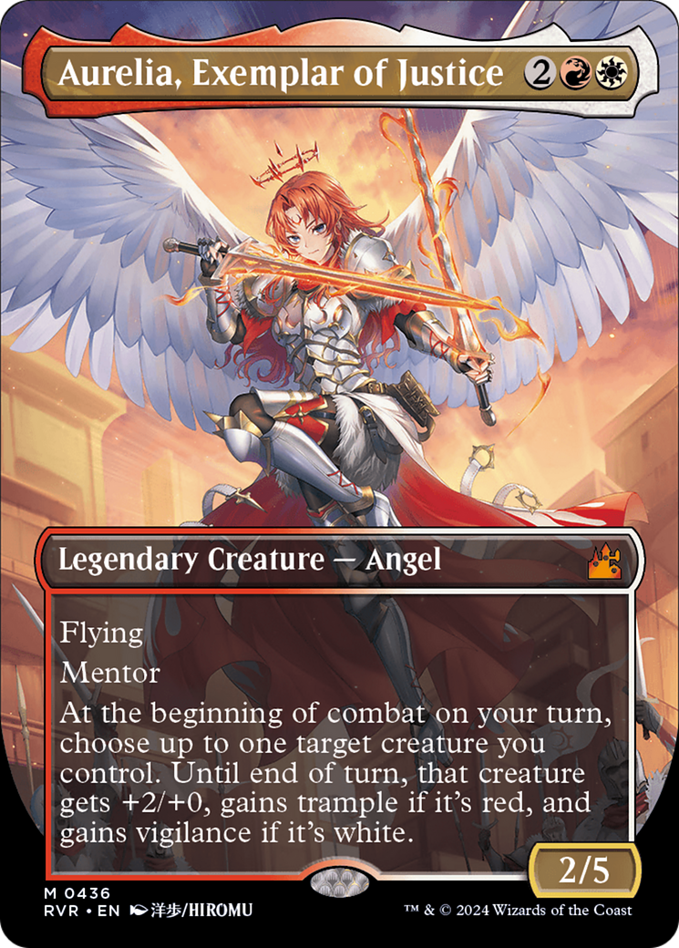 Aurelia, Exemplar of Justice (Anime Borderless) [Ravnica Remastered] | Good Games Cannington