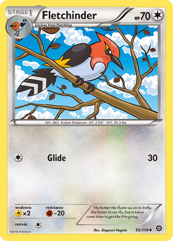 Fletchinder (95/114) [XY: Steam Siege] | Good Games Cannington