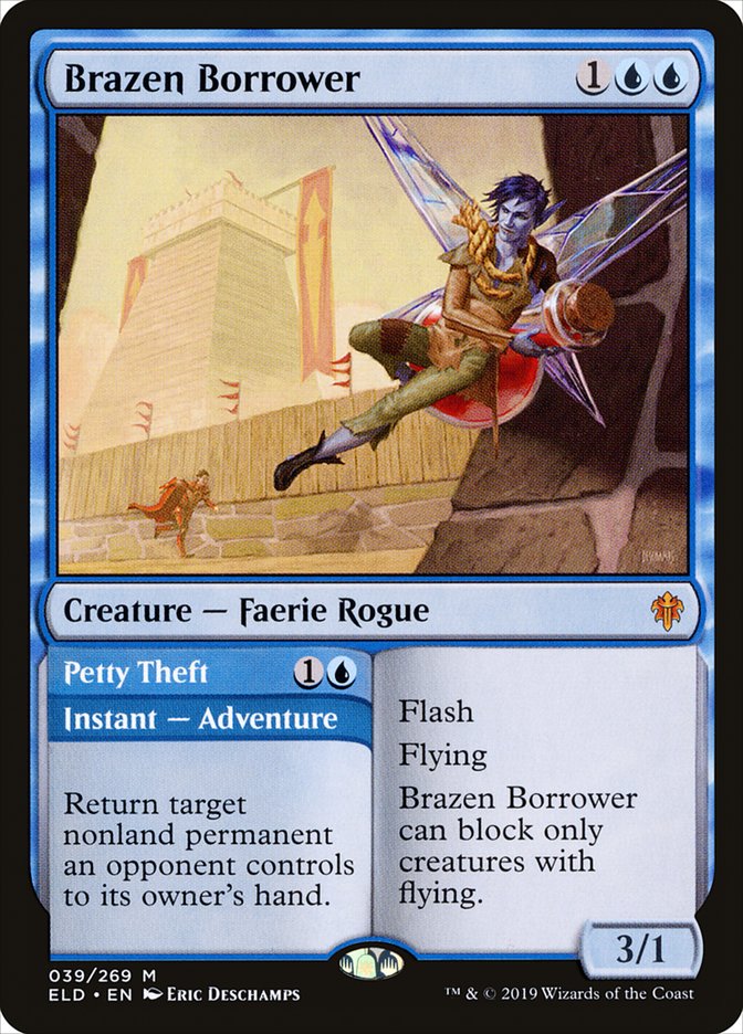 Brazen Borrower // Petty Theft [Throne of Eldraine] | Good Games Cannington