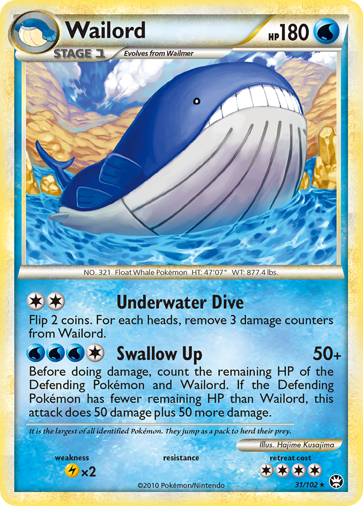 Wailord (31/102) [HeartGold & SoulSilver: Triumphant] | Good Games Cannington