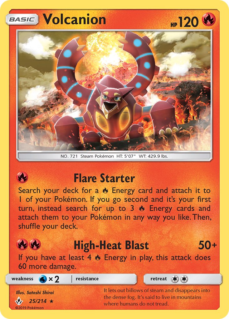 Volcanion (25/214) (Theme Deck Exclusive) [Sun & Moon: Unbroken Bonds] | Good Games Cannington