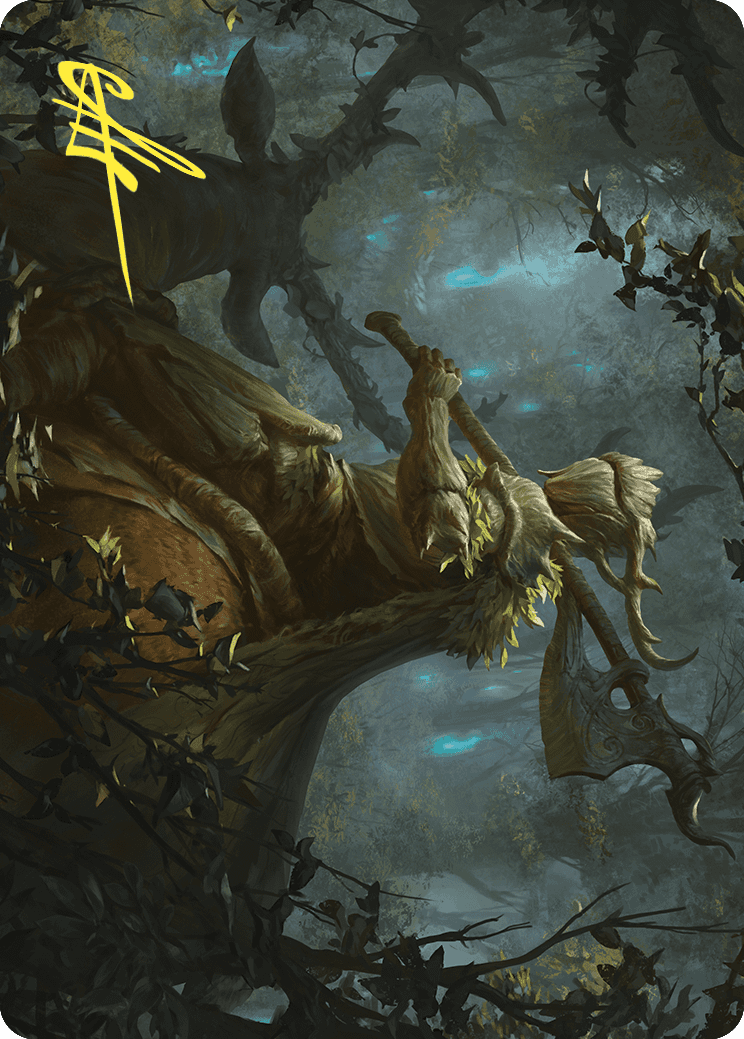 Verdant Outrider Art Card (Gold-Stamped Signature) [Wilds of Eldraine Art Series] | Good Games Cannington