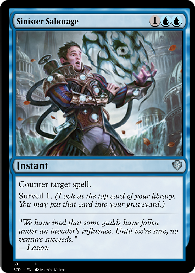 Sinister Sabotage [Starter Commander Decks] | Good Games Cannington