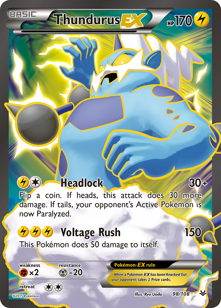 Thundurus EX (98/108) [XY: Roaring Skies] | Good Games Cannington
