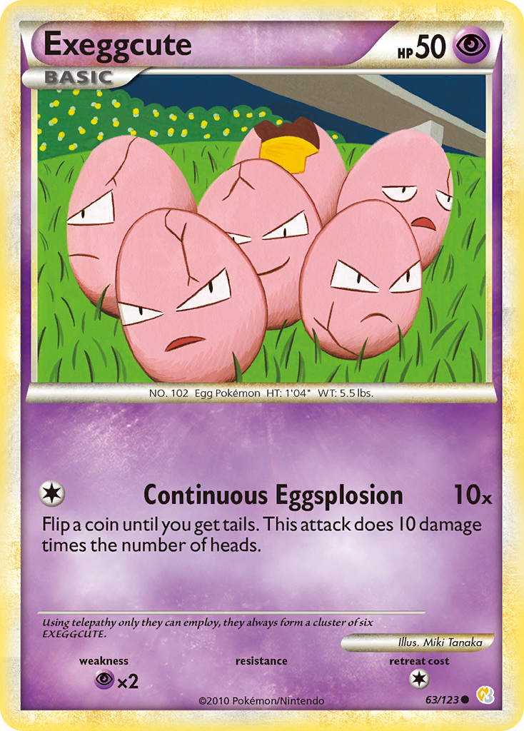 Exeggcute (63/123) [HeartGold & SoulSilver: Base Set] | Good Games Cannington