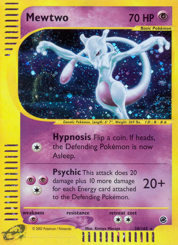 Mewtwo (20/165) [Expedition: Base Set] | Good Games Cannington