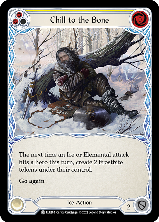 Chill to the Bone (Yellow) [ELE164] (Tales of Aria)  1st Edition Rainbow Foil | Good Games Cannington