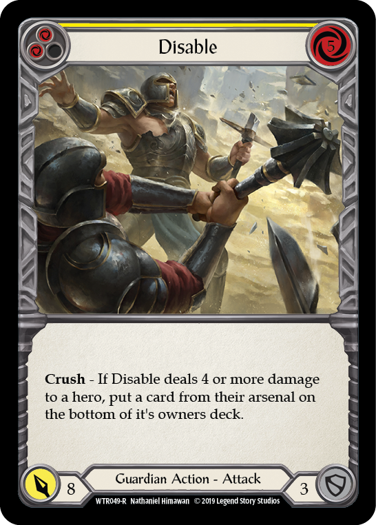 Disable (Yellow) [WTR049-R] Alpha Print Rainbow Foil | Good Games Cannington