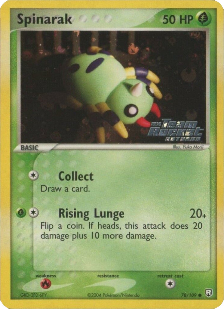Spinarak (78/109) (Stamped) [EX: Team Rocket Returns] | Good Games Cannington