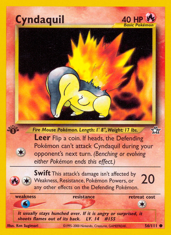 Cyndaquil (56/111) [Neo Genesis 1st Edition] | Good Games Cannington