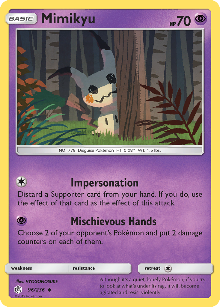 Mimikyu (96/236) [Sun & Moon: Cosmic Eclipse] | Good Games Cannington
