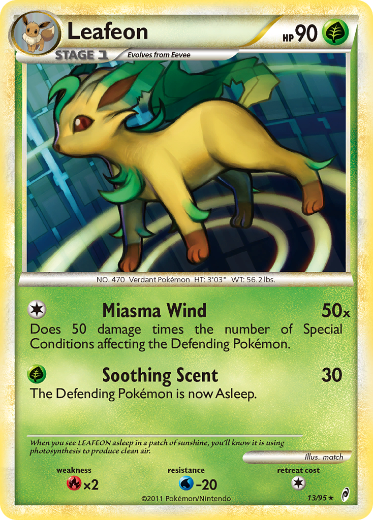 Leafeon (13/95) [HeartGold & SoulSilver: Call of Legends] | Good Games Cannington