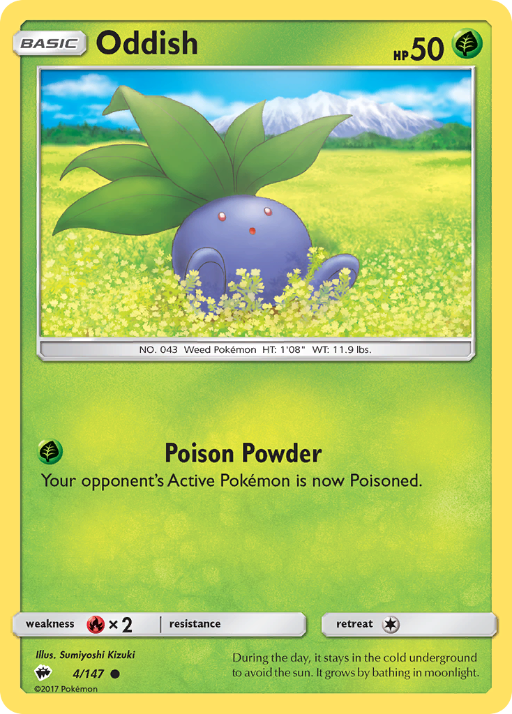 Oddish (4/147) [Sun & Moon: Burning Shadows] | Good Games Cannington