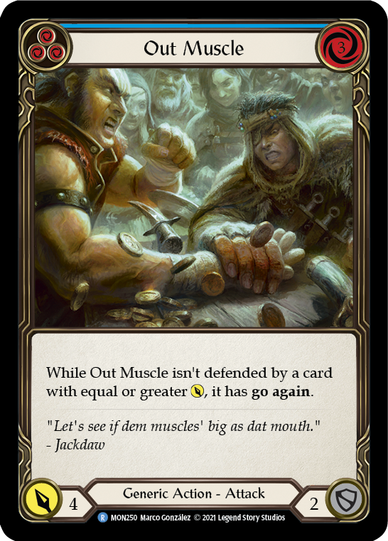Out Muscle (Blue) [MON250] 1st Edition Normal | Good Games Cannington