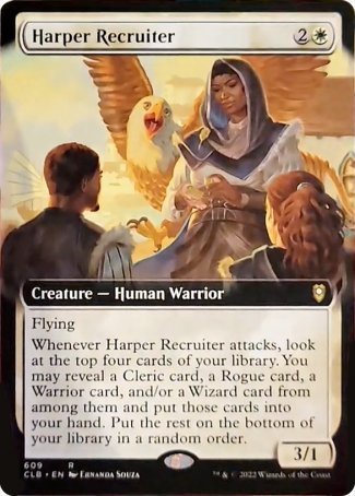 Harper Recruiter (Extended Art) [Commander Legends: Battle for Baldur's Gate] | Good Games Cannington