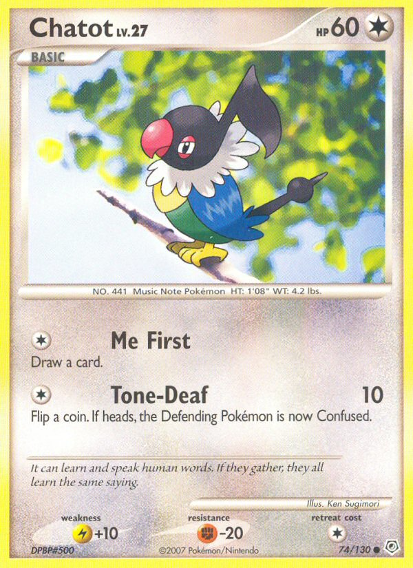 Chatot (74/130) [Diamond & Pearl: Base Set] | Good Games Cannington