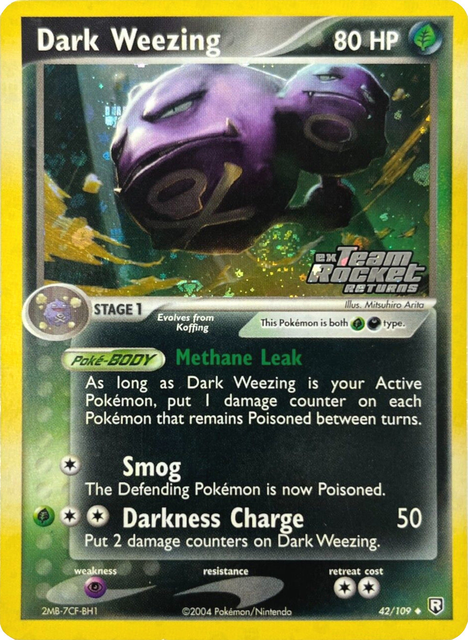 Dark Weezing (42/109) (Stamped) [EX: Team Rocket Returns] | Good Games Cannington