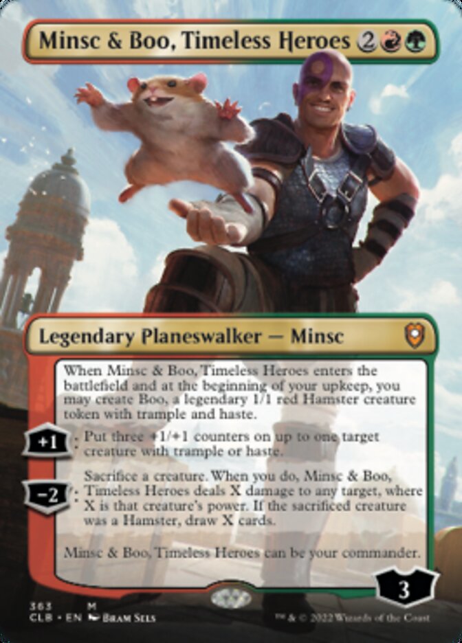 Minsc & Boo, Timeless Heroes (Borderless) [Commander Legends: Battle for Baldur's Gate] | Good Games Cannington