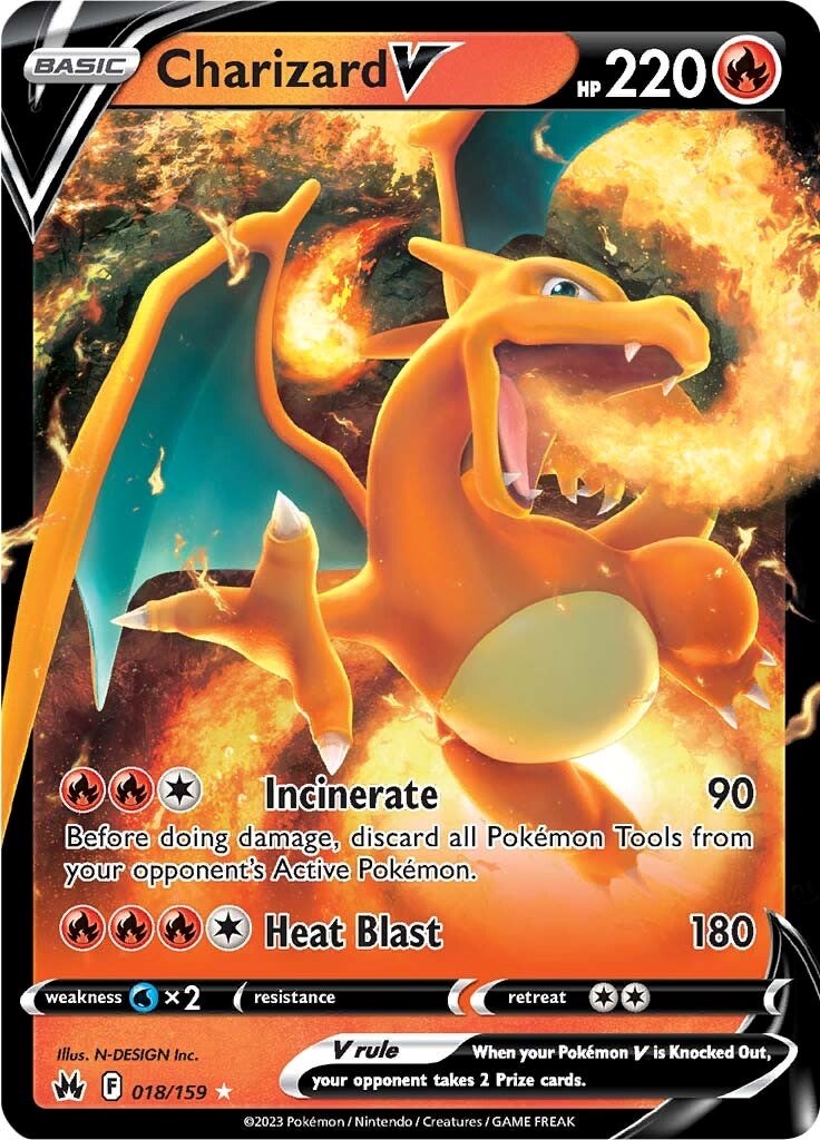 Charizard V (018/159) [Sword & Shield: Crown Zenith] | Good Games Cannington
