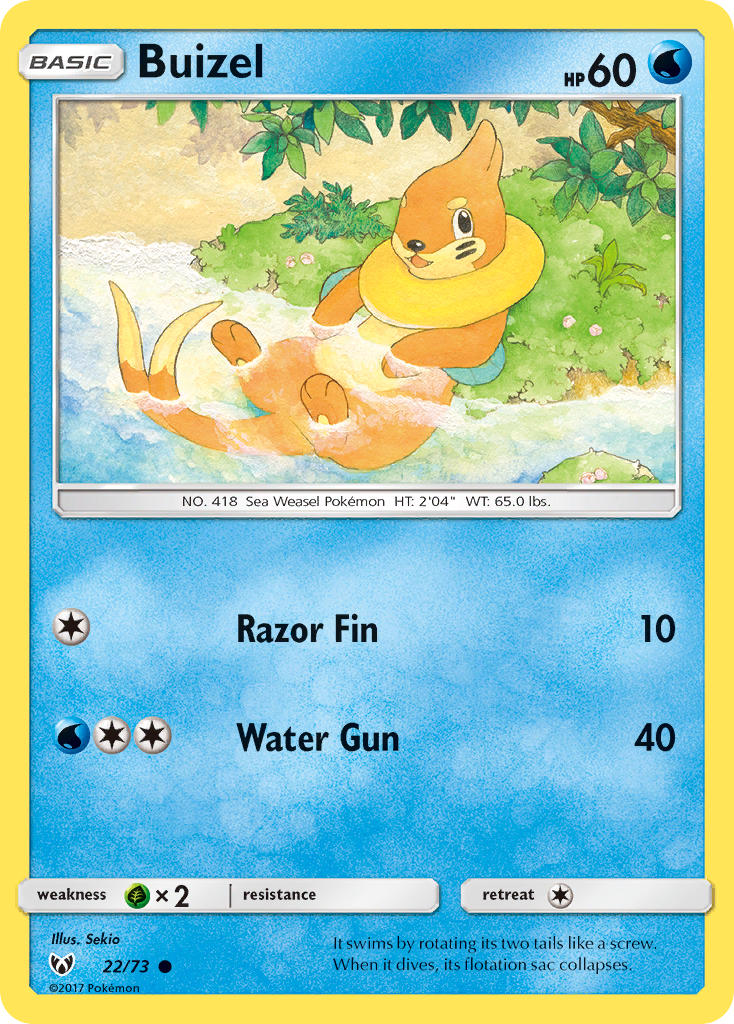 Buizel (22/73) [Sun & Moon: Shining Legends] | Good Games Cannington