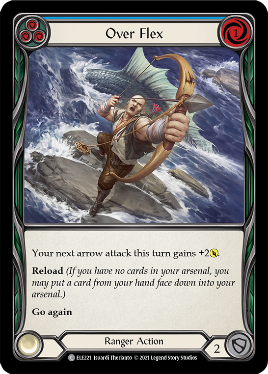 Over Flex (Blue) [ELE221] (Tales of Aria)  1st Edition Rainbow Foil | Good Games Cannington