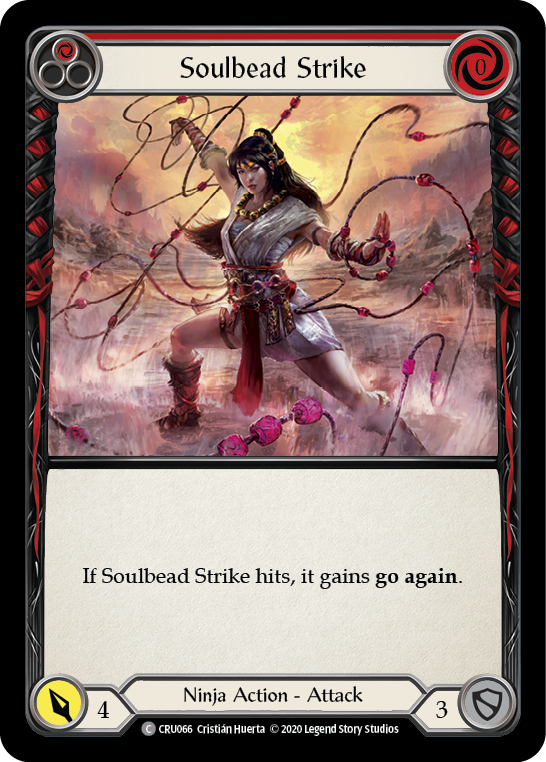 Soulbead Strike (Red) [CRU066] 1st Edition Rainbow Foil | Good Games Cannington