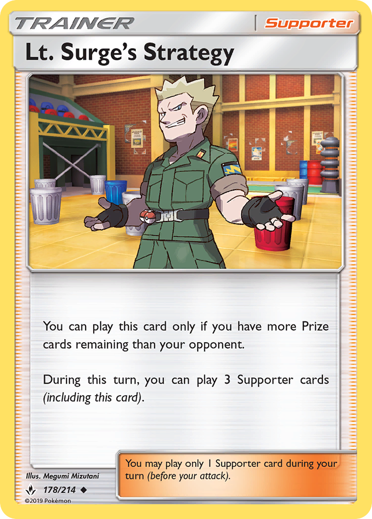 Lt. Surge's Strategy (178/214) [Sun & Moon: Unbroken Bonds] | Good Games Cannington