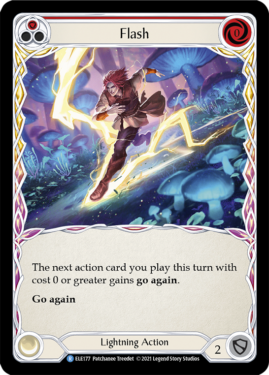 Flash (Red) [ELE177] (Tales of Aria)  1st Edition Rainbow Foil | Good Games Cannington