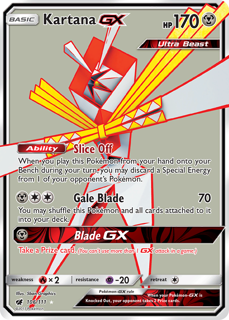 Kartana GX (106/111) [Sun & Moon: Crimson Invasion] | Good Games Cannington