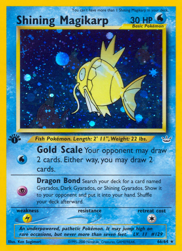 Shining Magikarp (66/64) [Neo Revelation 1st Edition] | Good Games Cannington