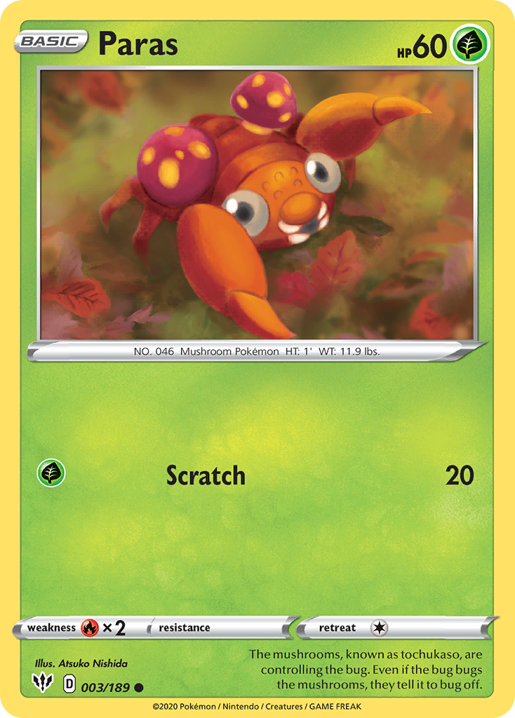 Paras (003/189) [Sword & Shield: Darkness Ablaze] | Good Games Cannington