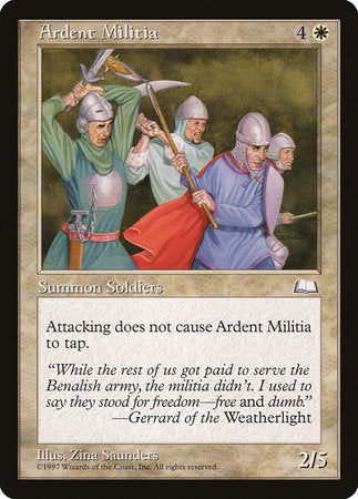 Ardent Militia [Weatherlight] | Good Games Cannington