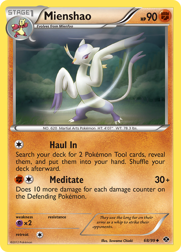Mienshao (68/99) [Black & White: Next Destinies] | Good Games Cannington